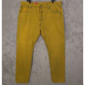 Levis 501 CT Jeans Mens Size 40x34 Acid Green Denim Button Fly Tapered Leg NEW